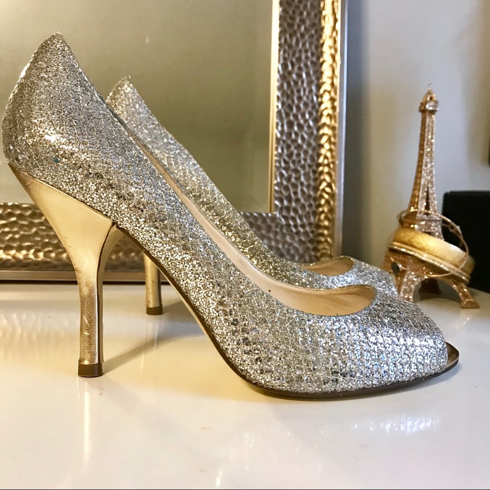 Nine West Peep Toe Heels, Size 8